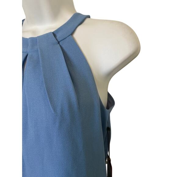 NWT Vince Camuto Summer Blue Drape Neck Sleeveless Dress  4 - Picture 4 of 12